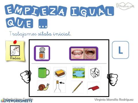 Empieza por sílabas con l