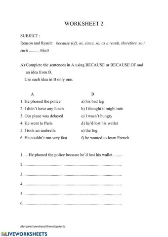 Adverbial Clauses Worksheet 2