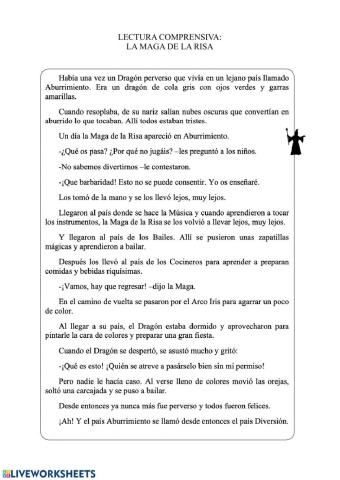 Lectura comprensiva. La Maga de la risa