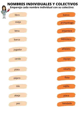 Nombres individuales y colectivos