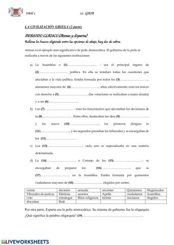 (1 ESO) La civilización griega (2)