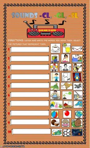 Sounds -CL, -SL, -GL