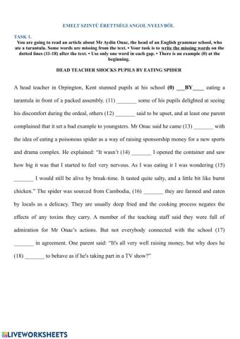 Emelt érettségi angol