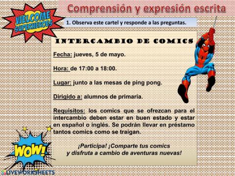 Comprensión Escrita Comics