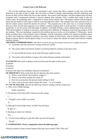 Mock exam evau castilla la mancha