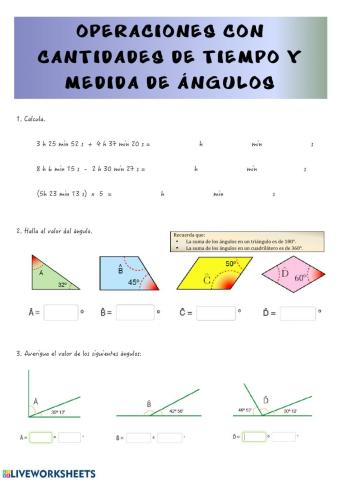 Operaciones Sistema Sexagesimal