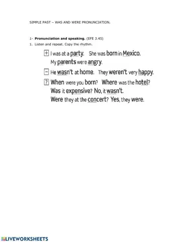 Pronunciation was were