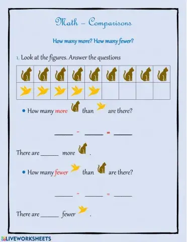 How many more? How many fewer?