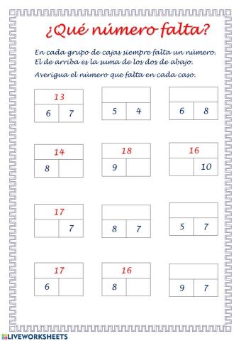 ¿Qué numero falta?