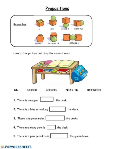 Prepositions of place