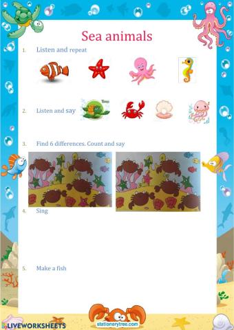 Sea animals Revision