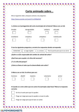 Corto sobre solidaridad