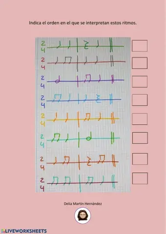 Reconocimiento auditivo de ritmos en 2 por 4