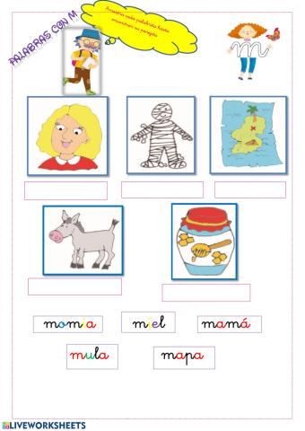 Ficha lectoescritura m