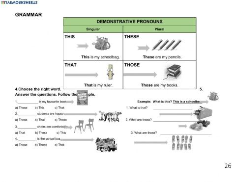 Demostrative pronouns