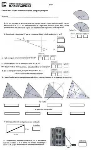 Control Elementos Plano - Triángulos