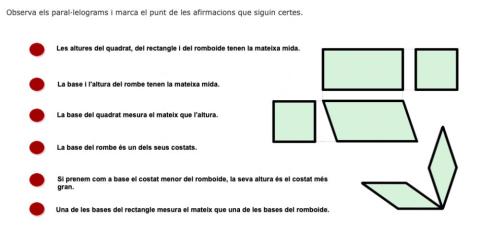 Traçar base i altura de paral·lelograms