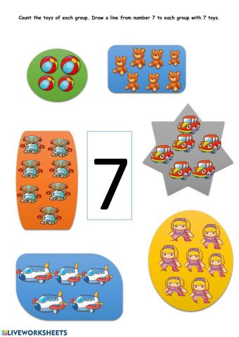 Number 7 - count and match