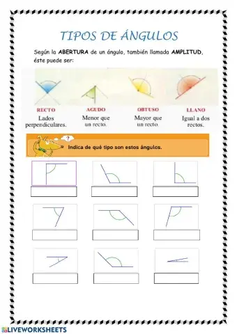 Tipos de ángulos