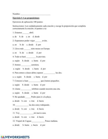 Preposiciones 1