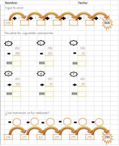 Sumas, restas y series