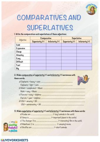 Inglés - Comparative and superlative