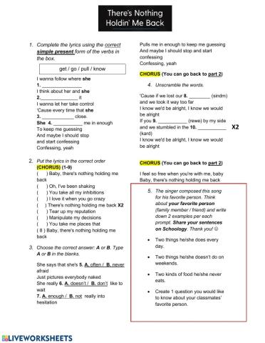 There's Nothing Holding Me Back