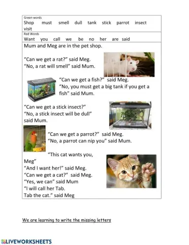 Tab the Cat Sheet 1