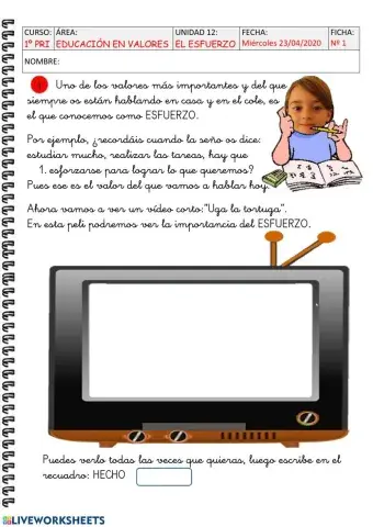 El valor del esfuerzo