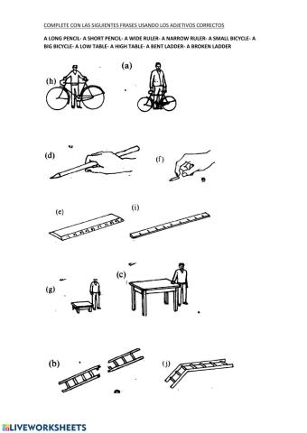 Adjetives and opposites