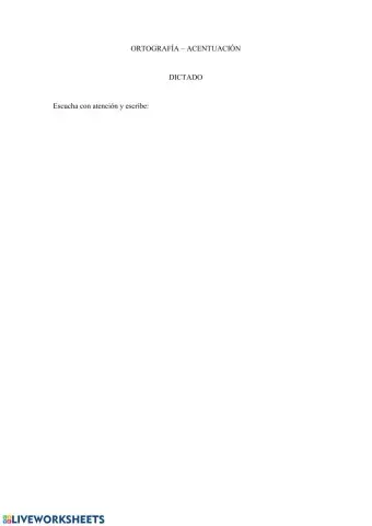 Dictado acentuación