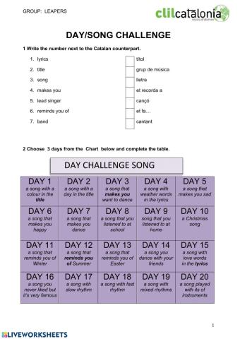 Music challenge