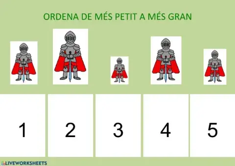 Ordena de més petit a més gran