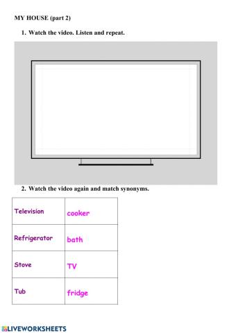 My house, listening, speaking