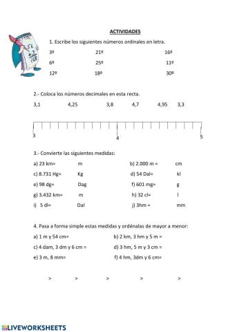 Repaso 4º Matemáticas