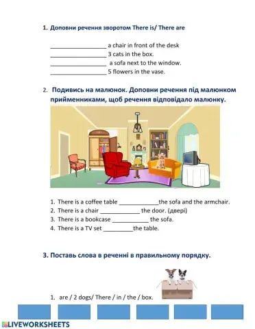 There is-are- Prepositions of Place