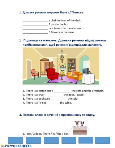 There is-are- Prepositions of Place