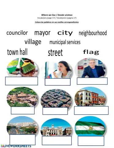 Vocabulary- -Where we live-