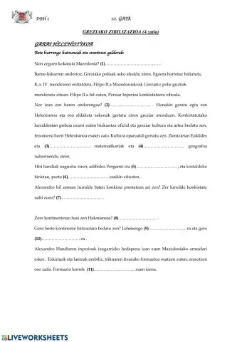 (DBH 1) Greziako zibilizazioa (4)