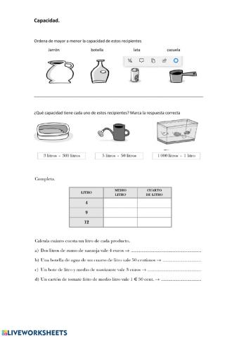 Unidades de capacidad