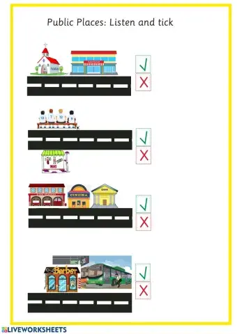 Public places  prepositions