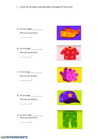 Pink Fong Clothes song