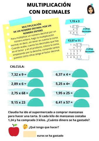 Multiplicamos con Decimales