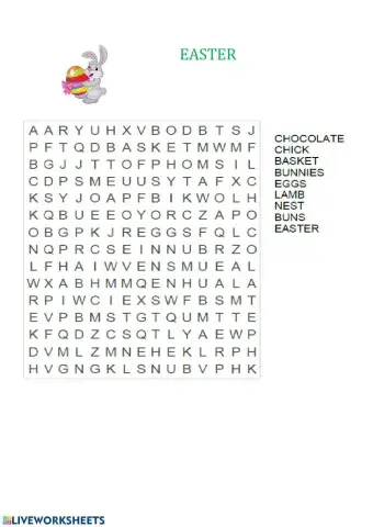 Easter wordsearch