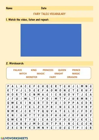 Fairy tales vocabulary