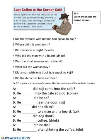 Agent Koji. EP1. Unit 7.(Ex.4.pg.72.,Ex.4,pg.73).