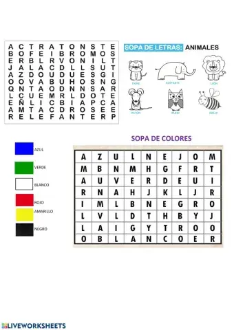 Sopa de animales y de colores