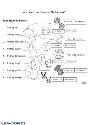 Are they? + Personality Adjectives (Animals)