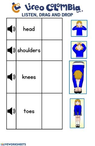 Head, shoulders, knees and toes