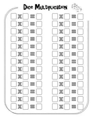 Multiplicación con dados